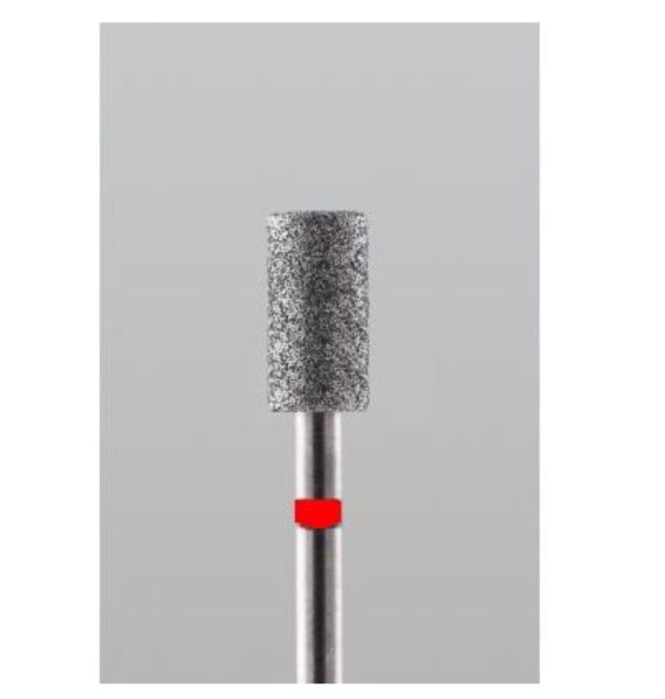 Червен удължен цилиндър – елмазен – 0.05 см